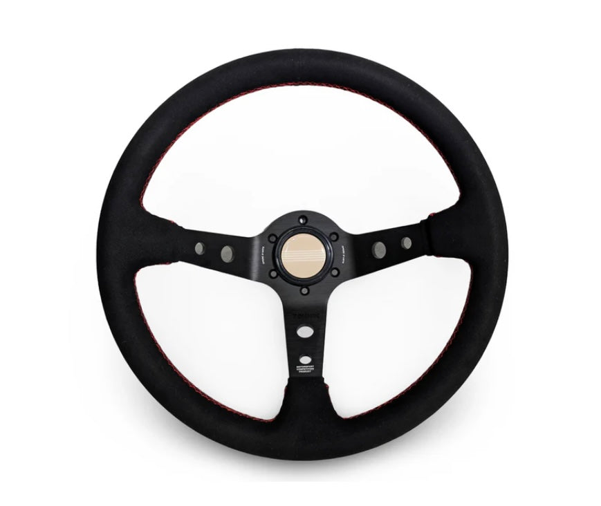 TK #1 。Steering Wheel 。Red Stitching 。Alcantara