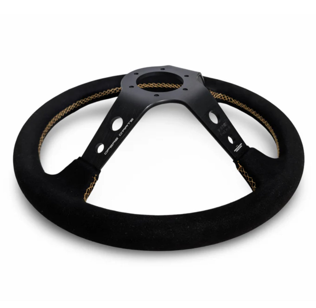 TK #1 。Steering Wheel 。Gold Stitching 。Alcantara