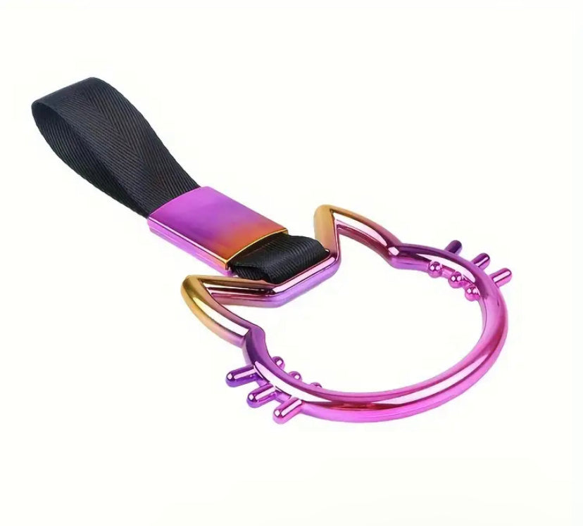 CAT SHAPED CAR HANDLE, TSURIKAWA(COLORFUL ,HELLO KITTY