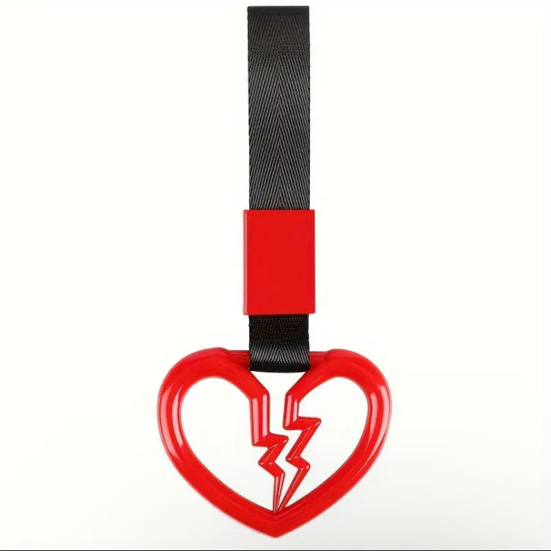 HEART SHAPED CAR HANDLE, TSURIKAWA(RED,HEARTBREAK)