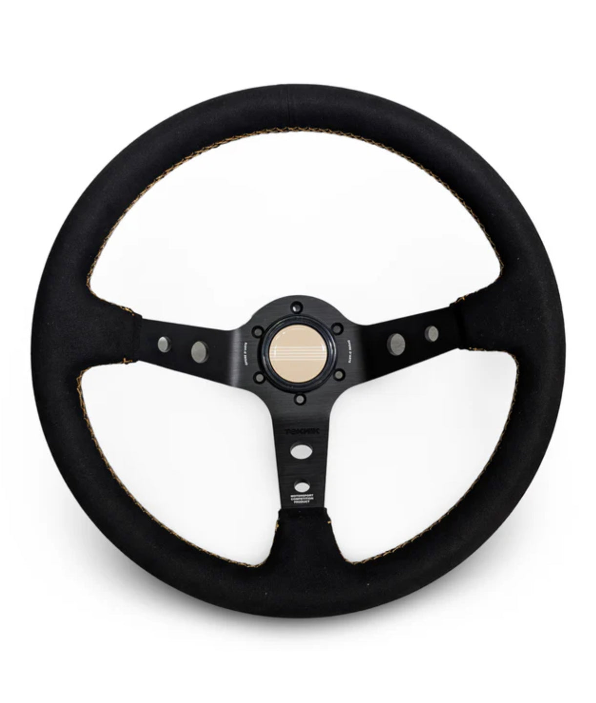 TK #1 。Steering Wheel 。Gold Stitching 。Alcantara