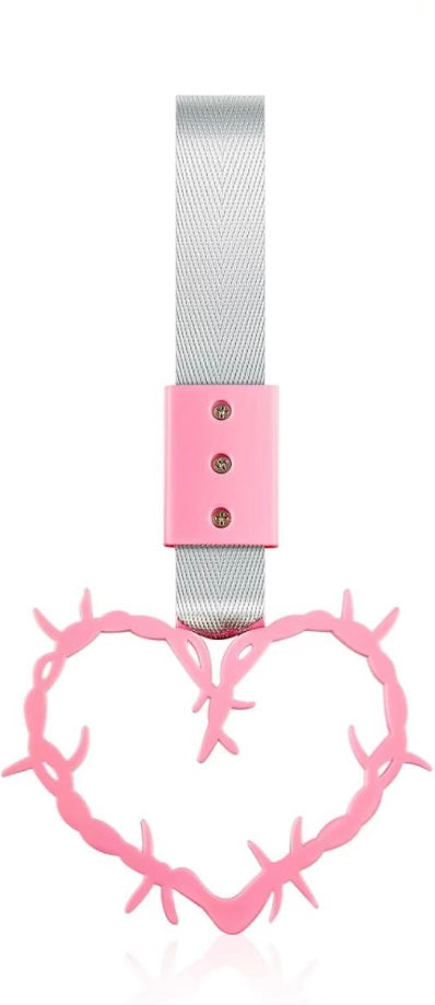 Heart shaped car handle,tsurikawa(Pink,Thorns)