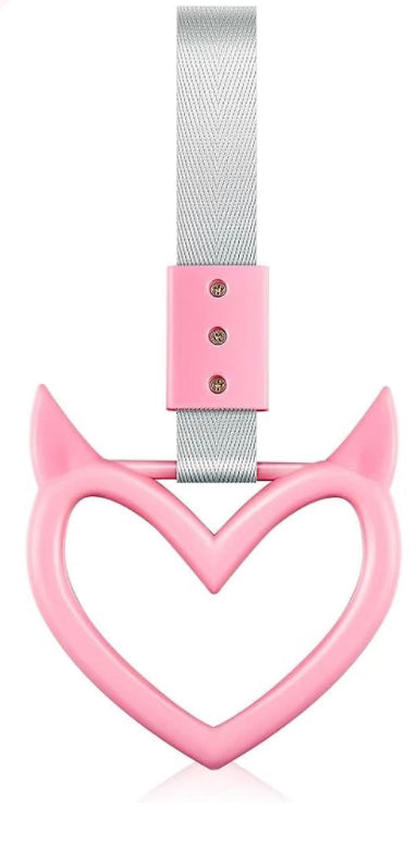 Heart shaped car handle tsurikawa(Pink, Devil)