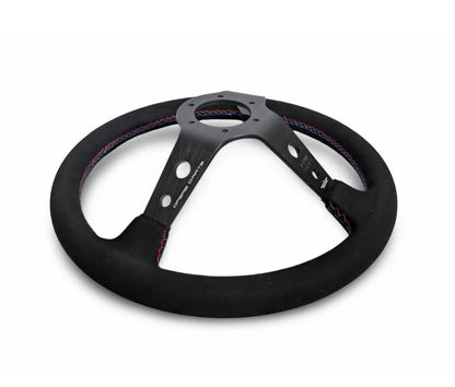TK #1 。Steering Wheel 。Tri-Color Stitching 。Alcantara