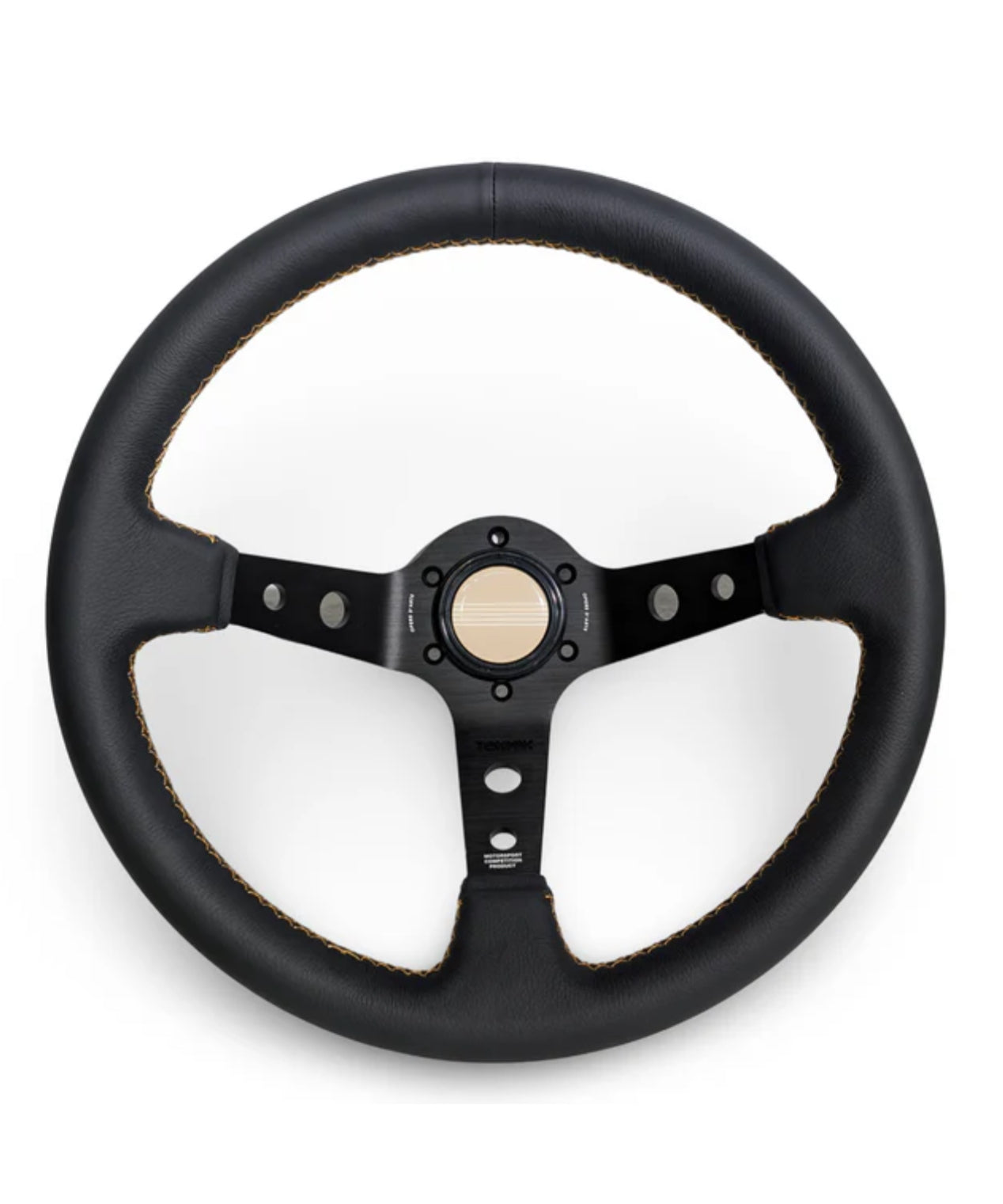 TK #1 。Steering Wheel 。Gold Stitching 。Genuine Leather