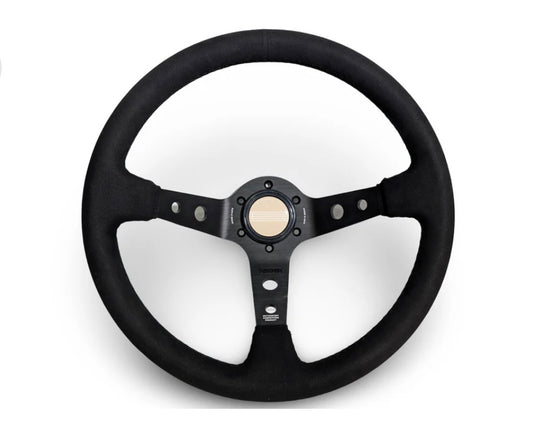 TK #1 。Steering Wheel 。Black Stitching 。Alcantara