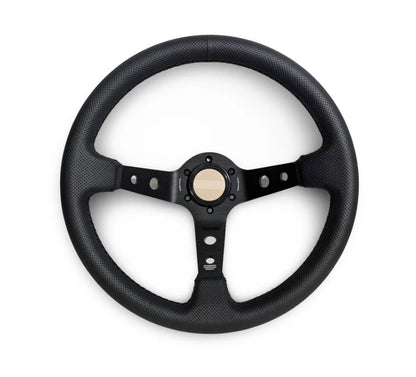 TK #1 。Steering Wheel 。Black Stitching 。Perforated Leather