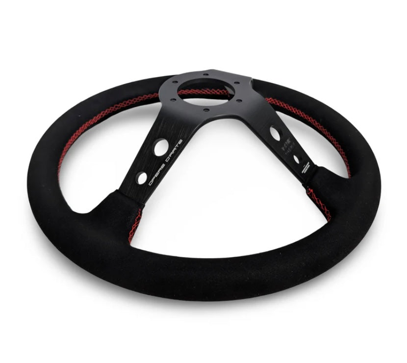 TK #1 。Steering Wheel 。Red Stitching 。Alcantara