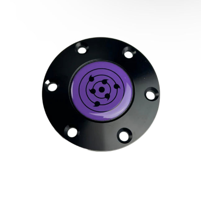 Rinnegan - Naruto Inspired - Horn Button - Court Purple/Black