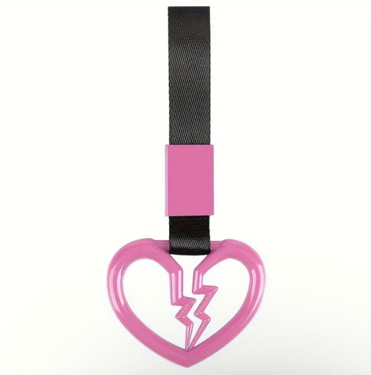 HEART SHAPED CAR HANDLE, TSURIKAWA(PINK,HEARTBREAK)