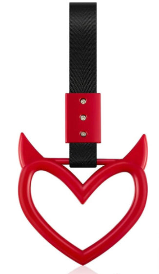 Heart shaped car handle tsurikawa(Red,Devil)