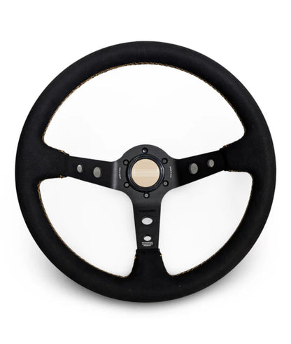 TK #1 。Steering Wheel 。Gold Stitching 。Alcantara