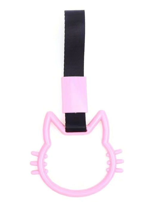 Cat shaped car handle, tsurikawa(Pink,cat)