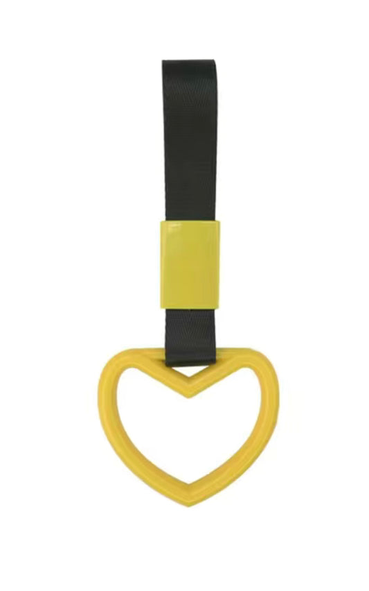 Heart shaped car handle, Tsurikawa(Yellow,Heart)