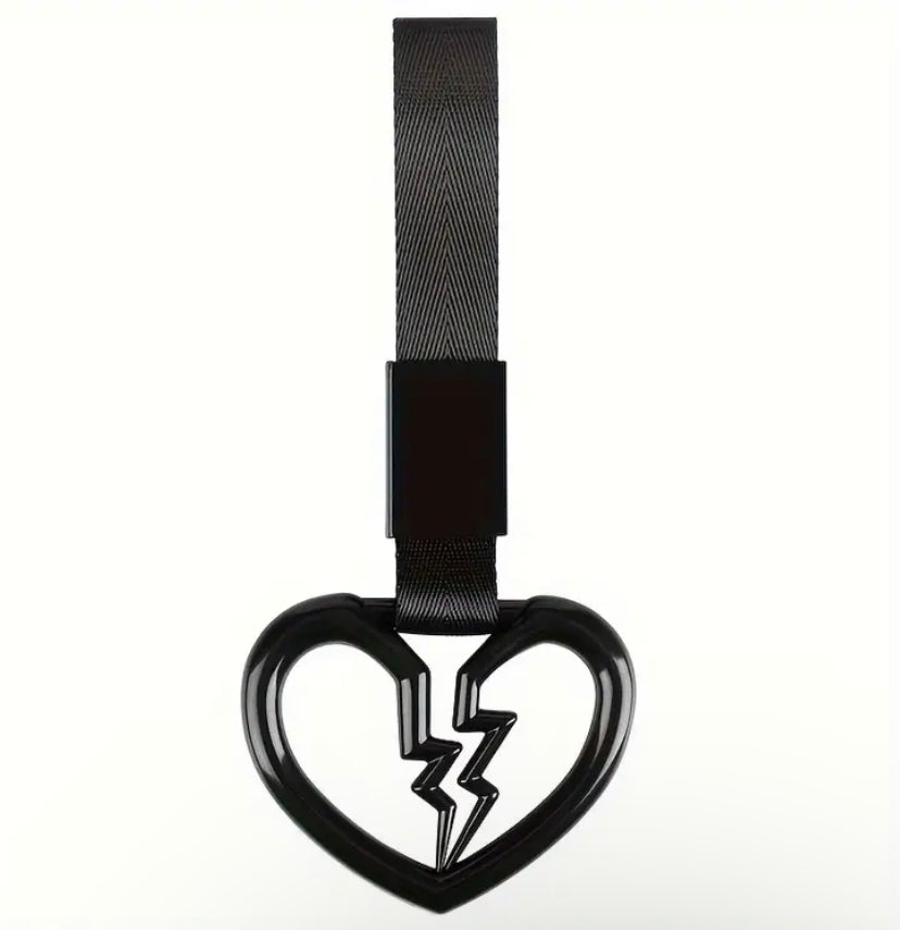 HEART SHAPED CAR HANDLE, TSURIKAWA(BLACK,HEARTBREAK)