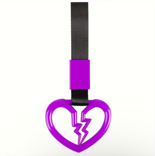 HEART SHAPED CAR HANDLE, TSURIKAWA(PURPLE,HEARTBREAK)