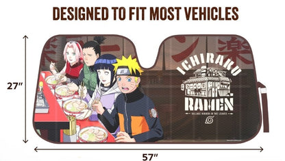 Naruto & friends ~ Windshield Sunshade - 57 x 27"